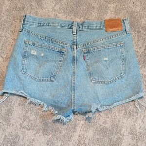 Levis 501 Button Fly Denim Shorts